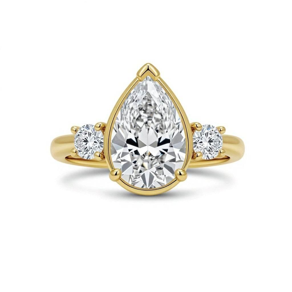 Noel Pear Shape Lab Diamond Solitaire Ring - Jewelslane