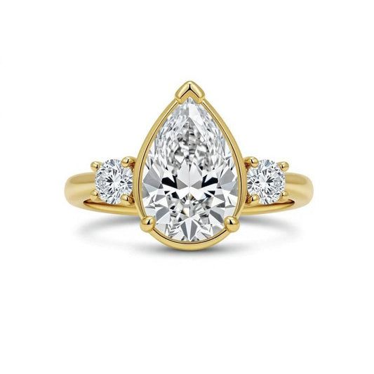 Noel Pear Shape Lab Diamond Solitaire Ring - Jewelslane