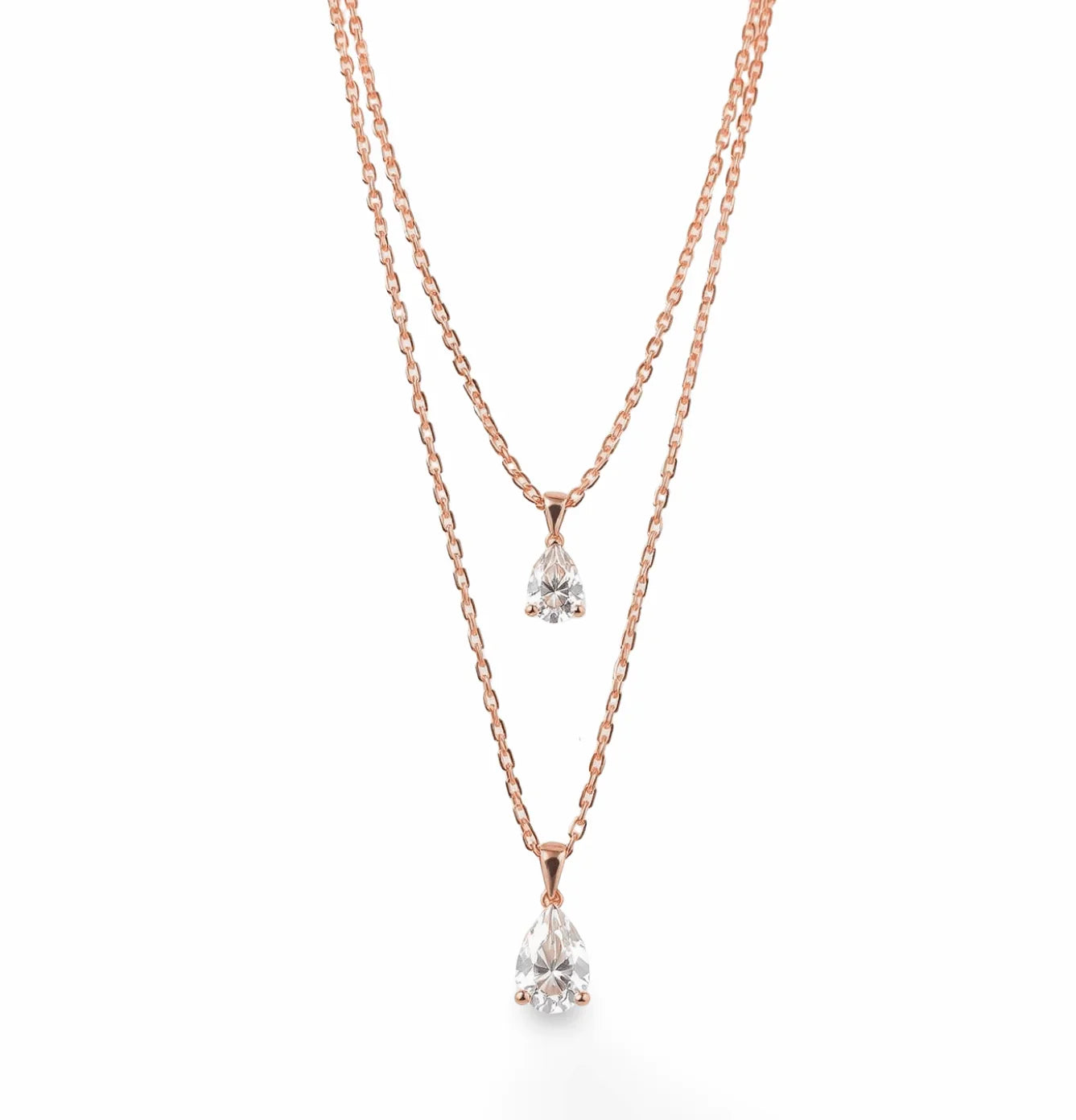 Nola Pear Shape Lab Grown Diamond Necklace - Jewelslane