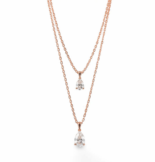 Nola Pear Shape Lab Grown Diamond Necklace - Jewelslane