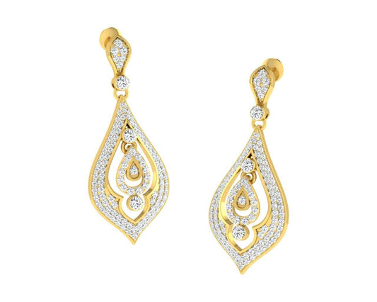 Nomi Diamond Earrings in Gold - Jewelslane