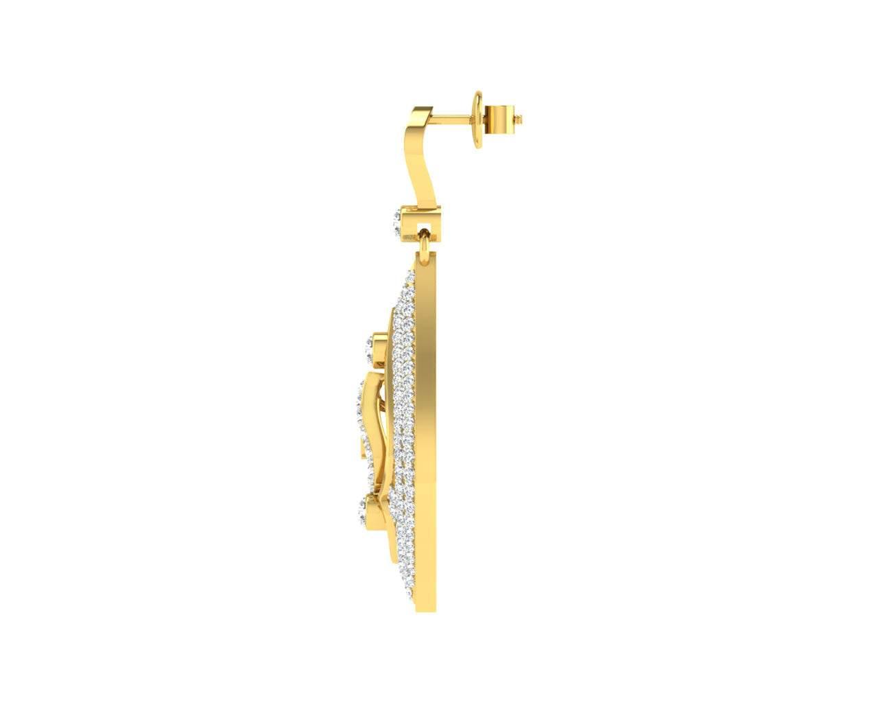 Nomi Diamond Earrings in Gold - Jewelslane