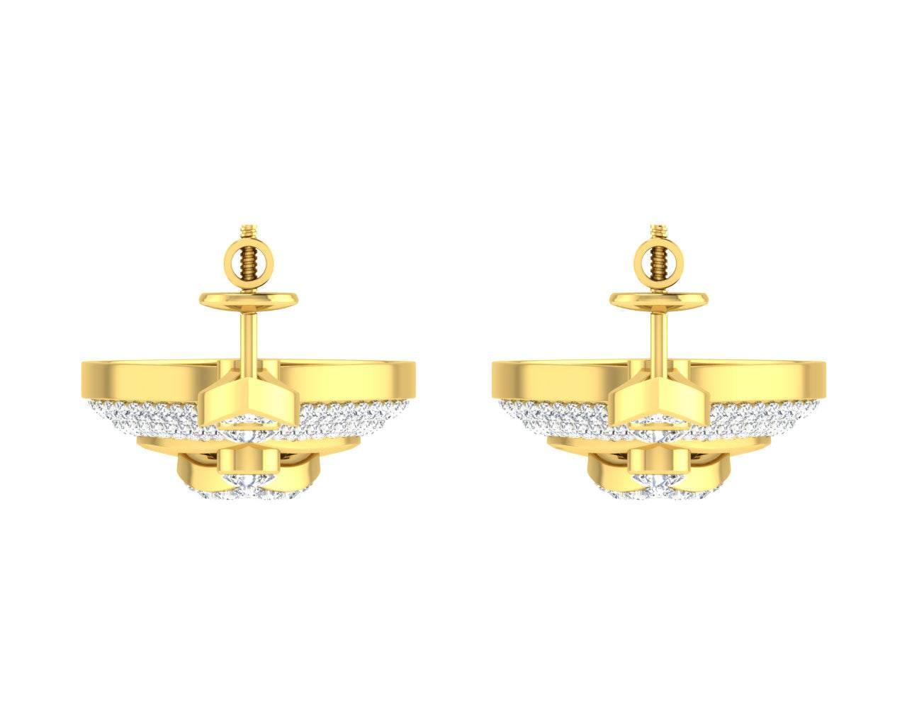 Nomi Diamond Earrings in Gold - Jewelslane