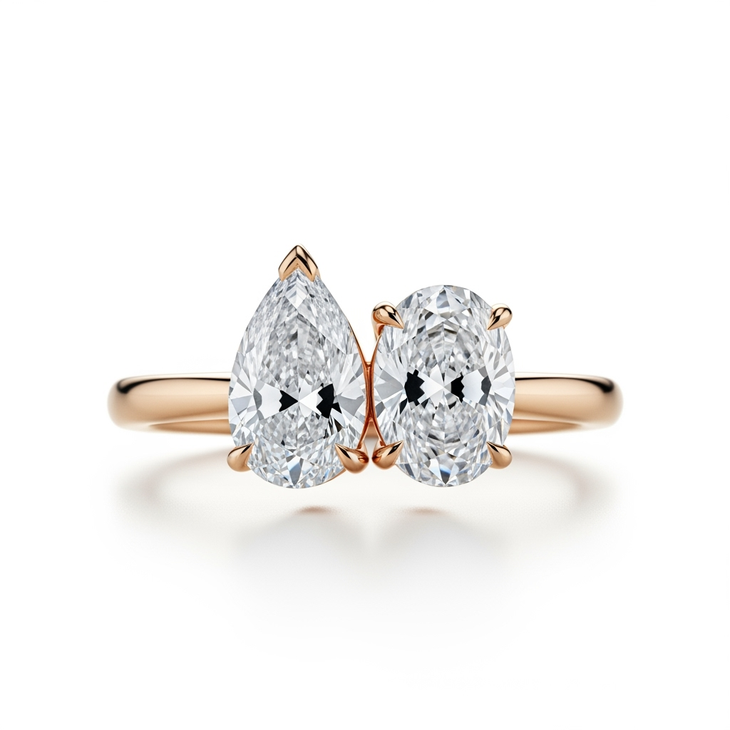 Nona Pear and oval shapes Diamond solitaire rings - Jewelslane