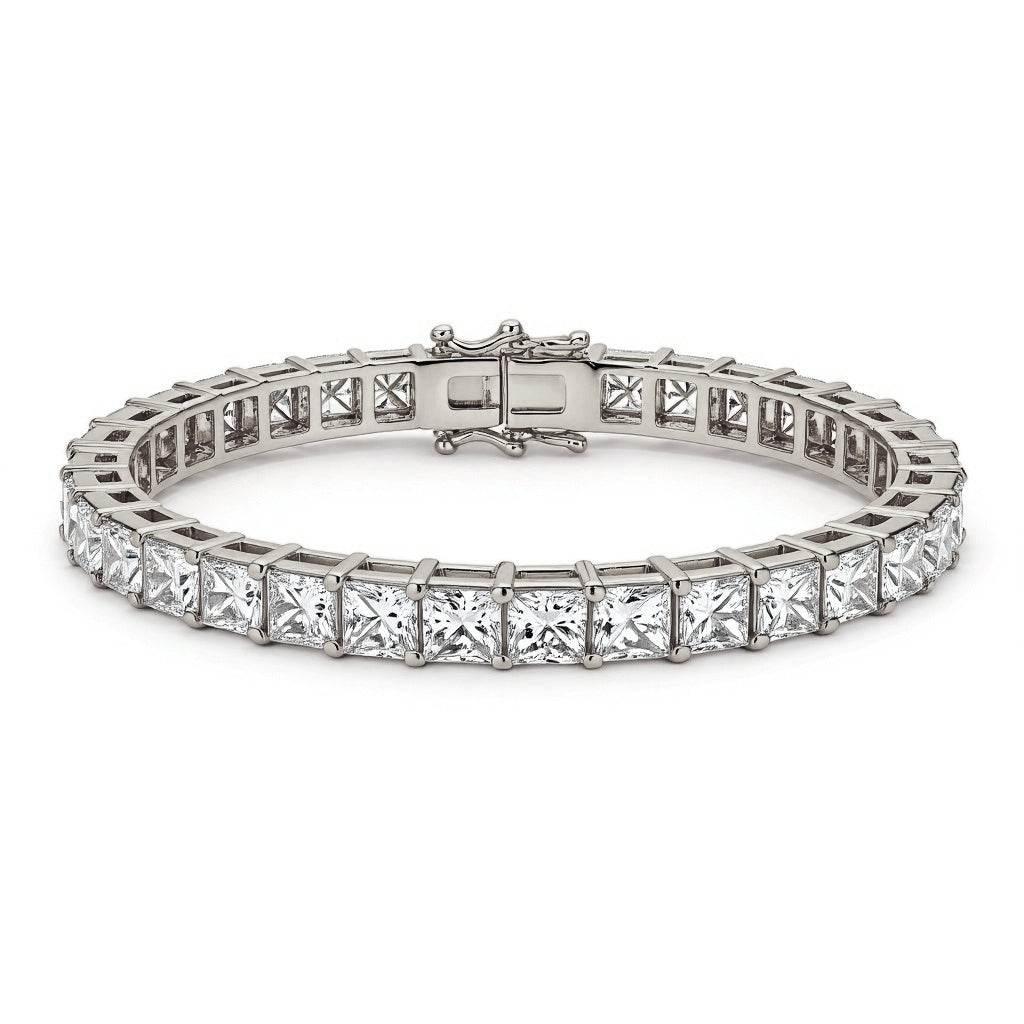 Nona Princess Cut Lab Grown Diamonds Tennis Bracelet - Jewelslane
