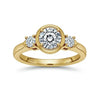 Nona Round Brilliant Bezel Set Lab Diamond Solitaire ring - Jewelslane