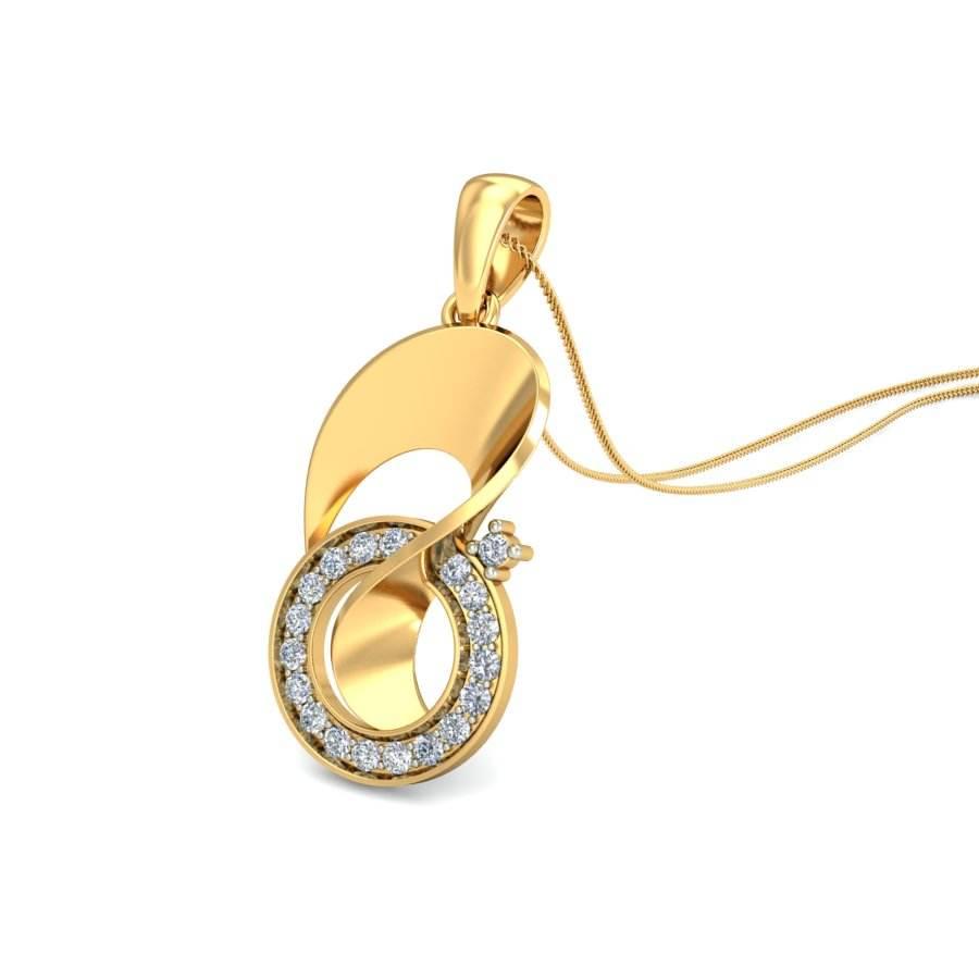 Olivia Diamond Pendant set in 14k Hallmarked Gold - Jewelslane