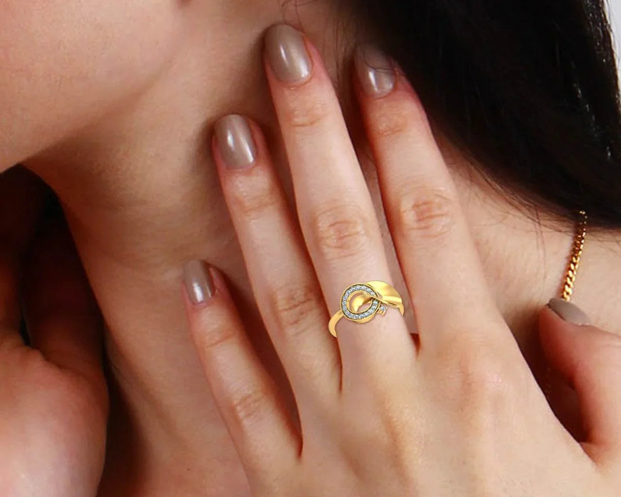 Olivia Diamond Pendant set in 14k Hallmarked Gold - Jewelslane