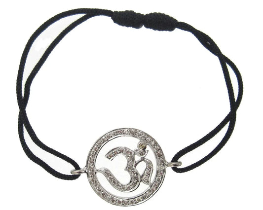 Aumkaara Om Bracelet with Diamond - Jewelslane