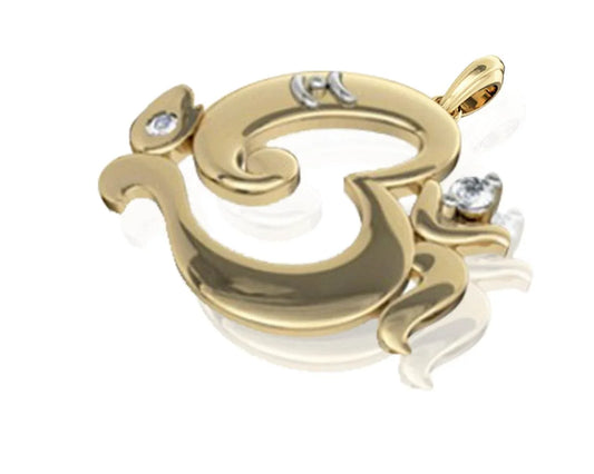 Om Ganesh Gold Pendant - Jewelslane