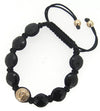 Om Gold & Black Onyx Bracelet - Jewelslane