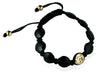 Om Bracelet in Gold with Diamond with 8 Onyx - Jewelslane