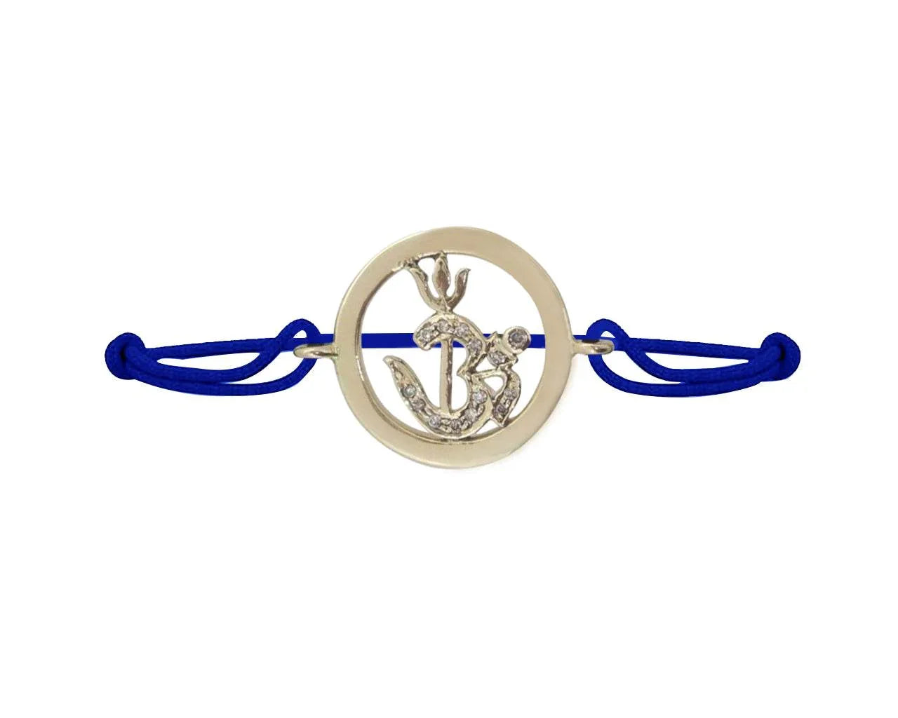 Om Shakti Bracelet in Gold with Diamond - Jewelslane