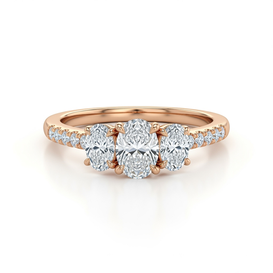 Paige Lab Grown Oval Shape Diamond ring - Jewelslane