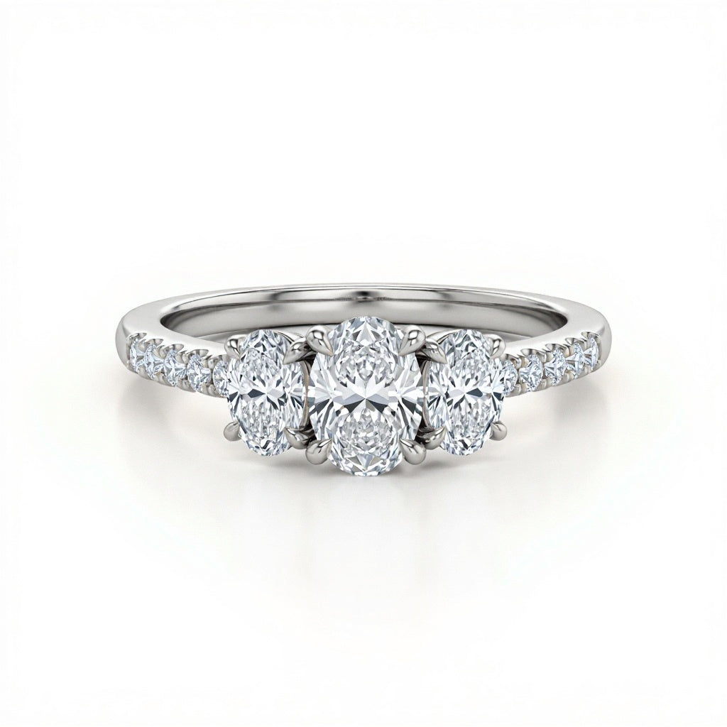 Paige Lab Grown Oval Shape Diamond ring - Jewelslane