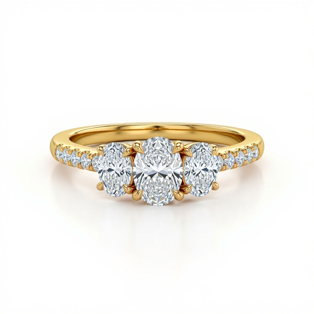 Paige Lab Grown Oval Shape Diamond ring - Jewelslane