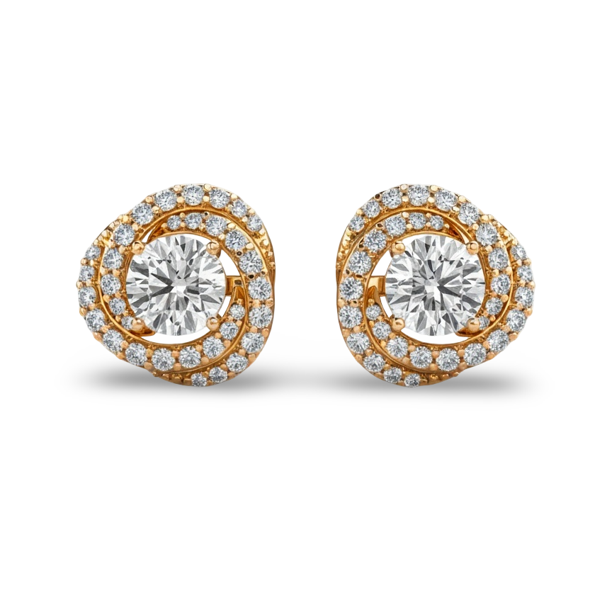 Paila Lab Grown Diamond Solitaire Earrings - Jewelslane