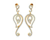 Paisley Diamond Earrings in Gold - Jewelslane