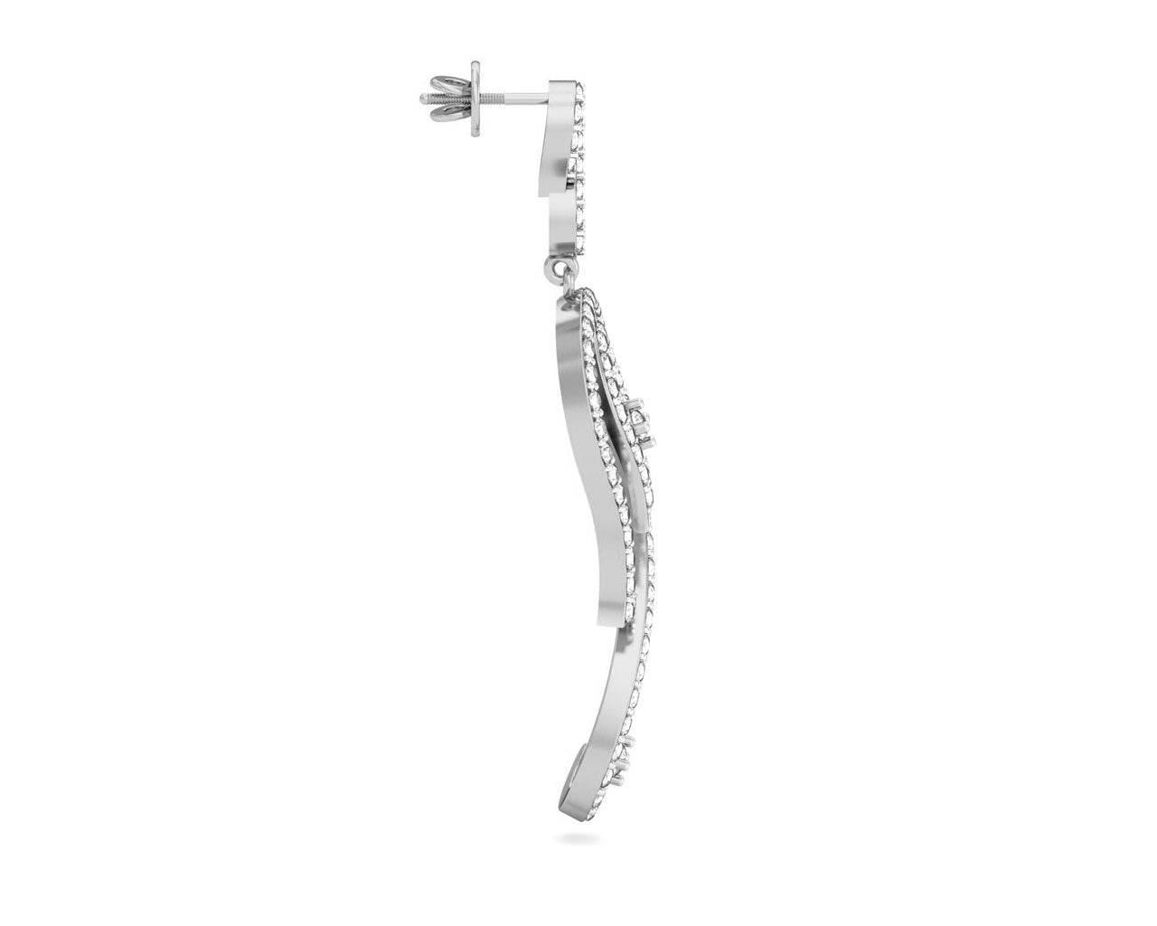 Paisley Diamond Earrings in Gold - Jewelslane