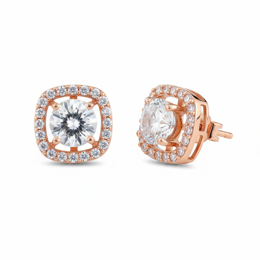 Pala Lab Grown Diamond Cushion Shape Earrings - Jewelslane