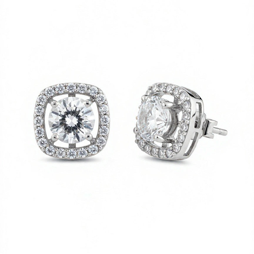 Pala Lab Grown Diamond Cushion Shape Earrings - Jewelslane