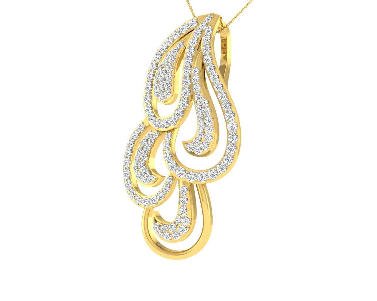 Pamela Diamond Pendant in Gold - Jewelslane
