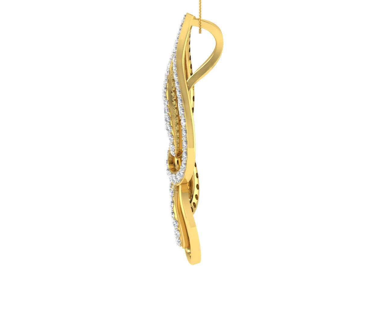Pamela Diamond Pendant in Gold - Jewelslane