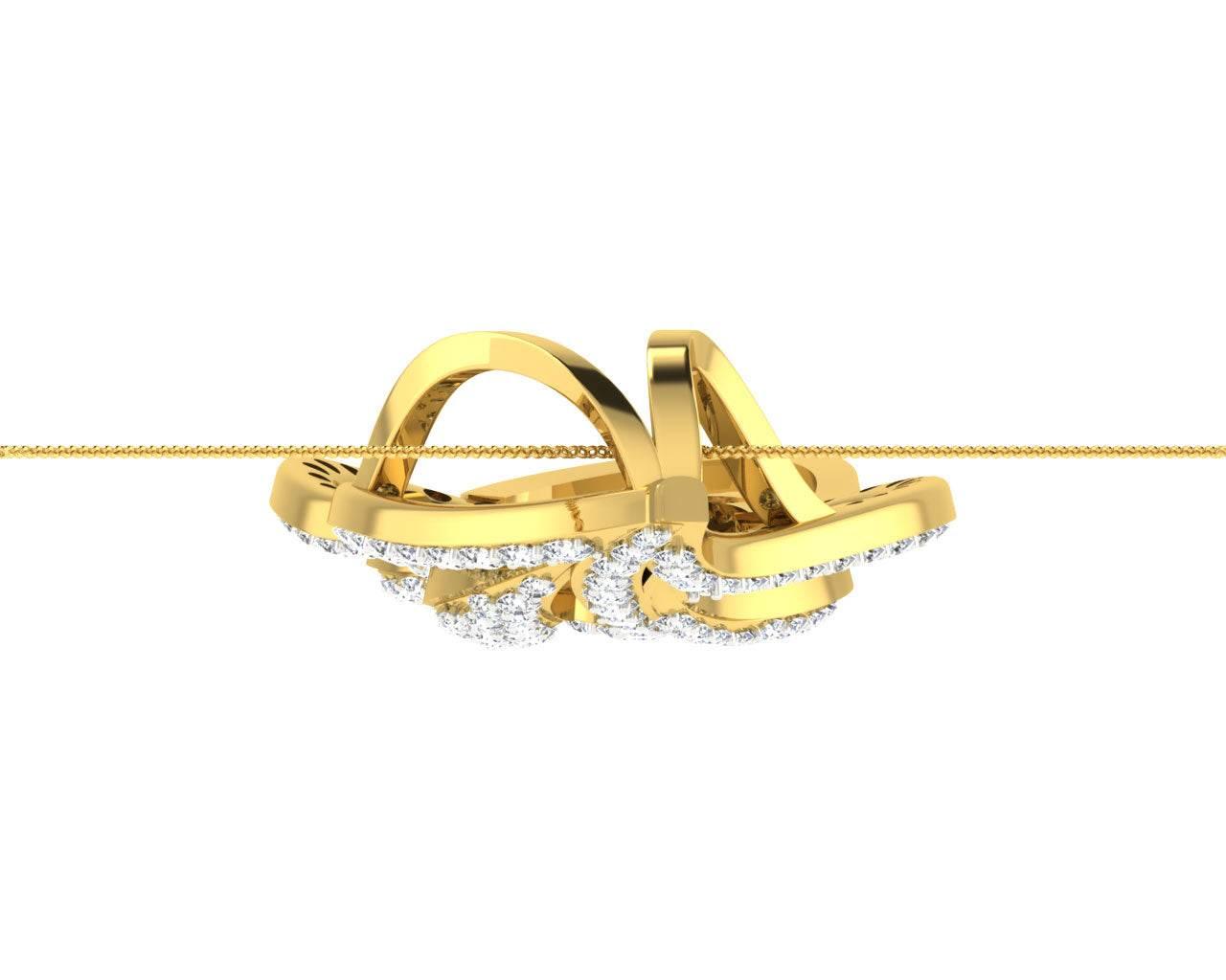 Pamela Diamond Pendant in Gold - Jewelslane