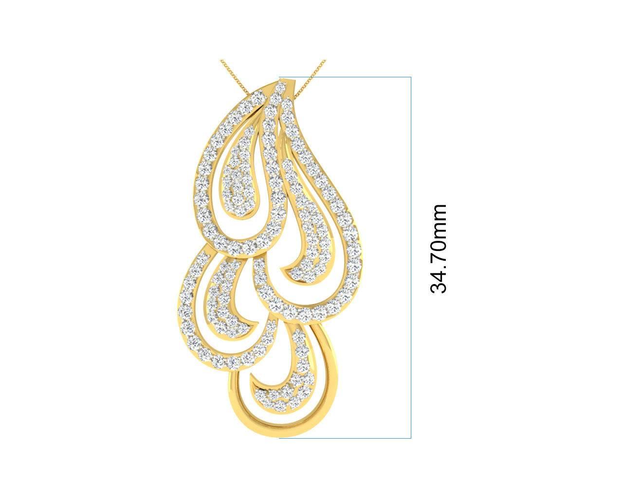 Pamela Diamond Pendant in Gold - Jewelslane