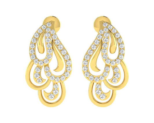 Pamela Diamond Earrings in Gold - Jewelslane