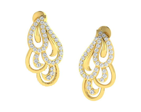 Pamela Diamond Earrings in Gold - Jewelslane