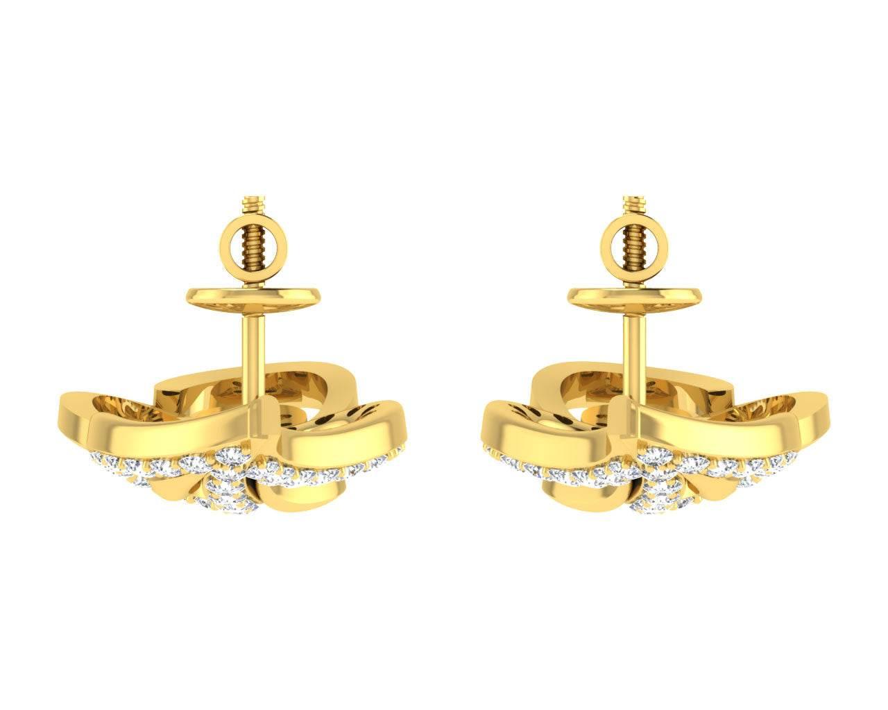 Pamela Diamond Earrings in Gold - Jewelslane
