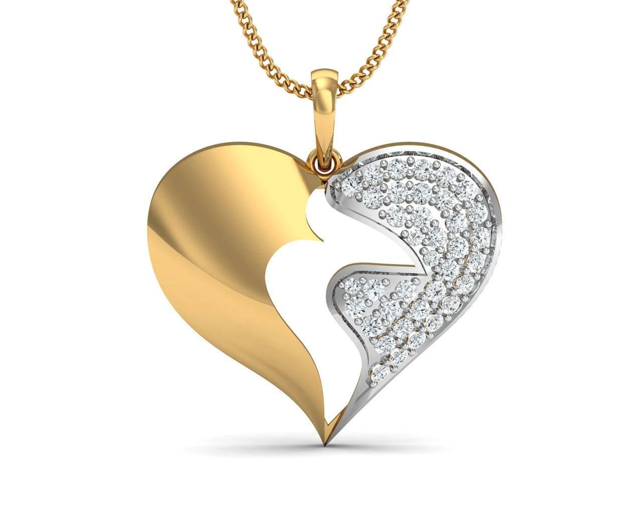 Pana Diamond Heart Pendant - Jewelslane