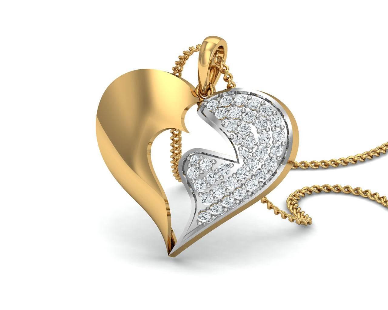 Pana Diamond Heart Pendant - Jewelslane