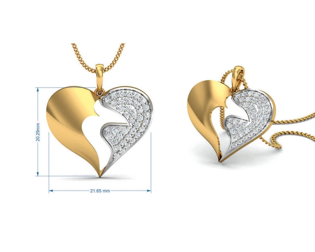 Pana Diamond Heart Pendant - Jewelslane