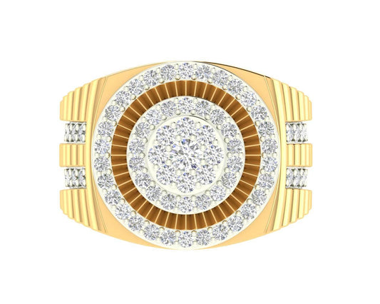 Paton Mens Diamond Ring in hallmarked 18k Gold with Diamonds - Jewelslane