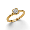 Paula Princess Cut Lab Grown Diamond Solitaire Ring in gold - Jewelslane