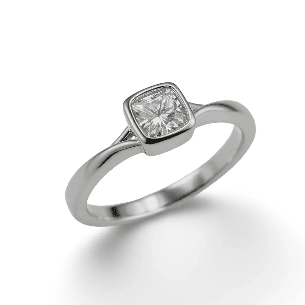 Paula Princess Cut Lab Grown Diamond Solitaire Ring in gold - Jewelslane