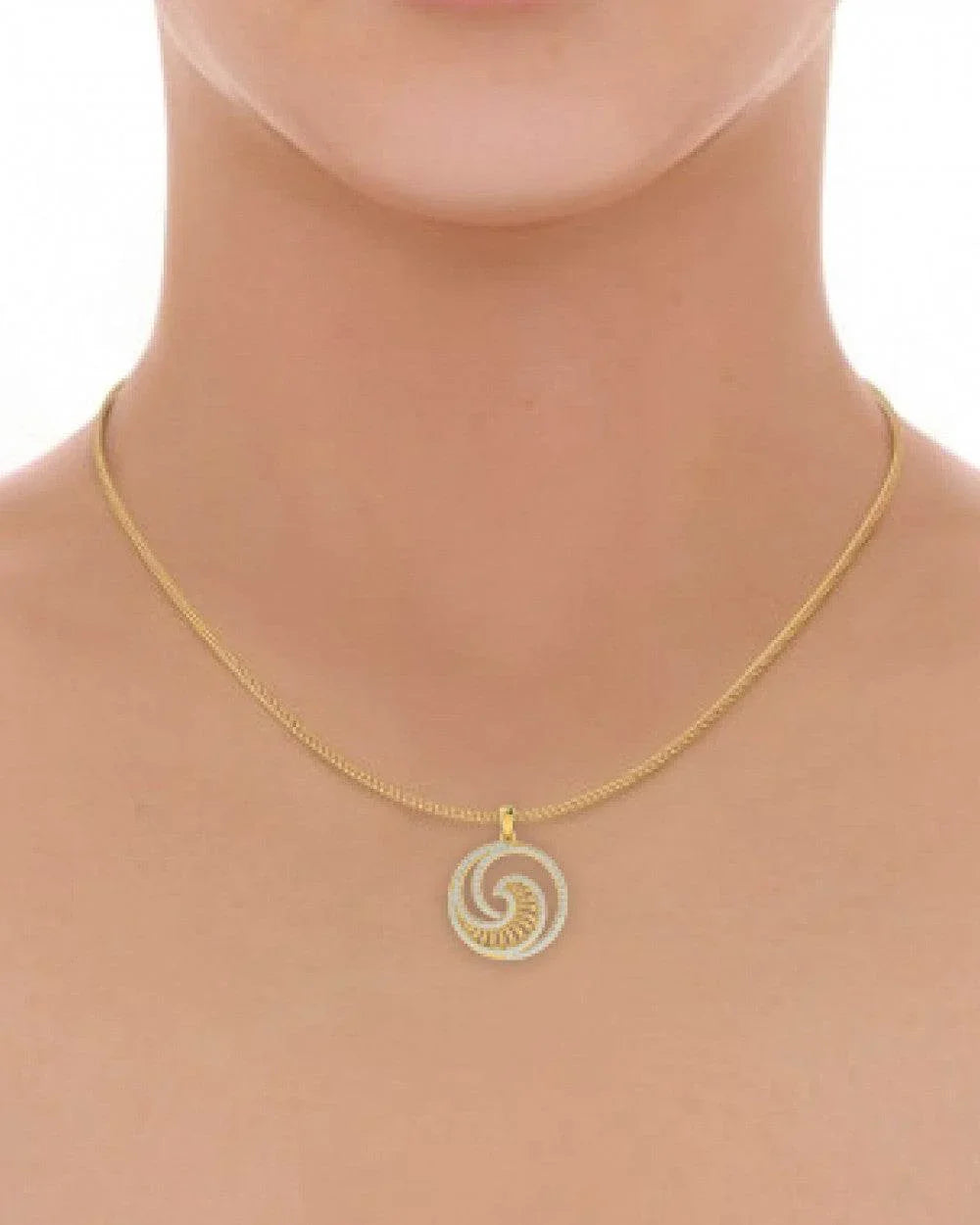 Emel Diamond Pendant In Gold - Jewelslane