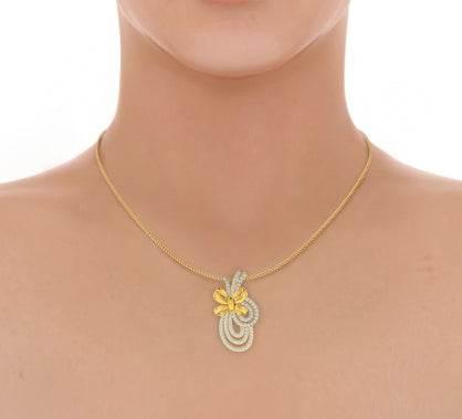 Hali Diamond Pendant In Gold - Jewelslane
