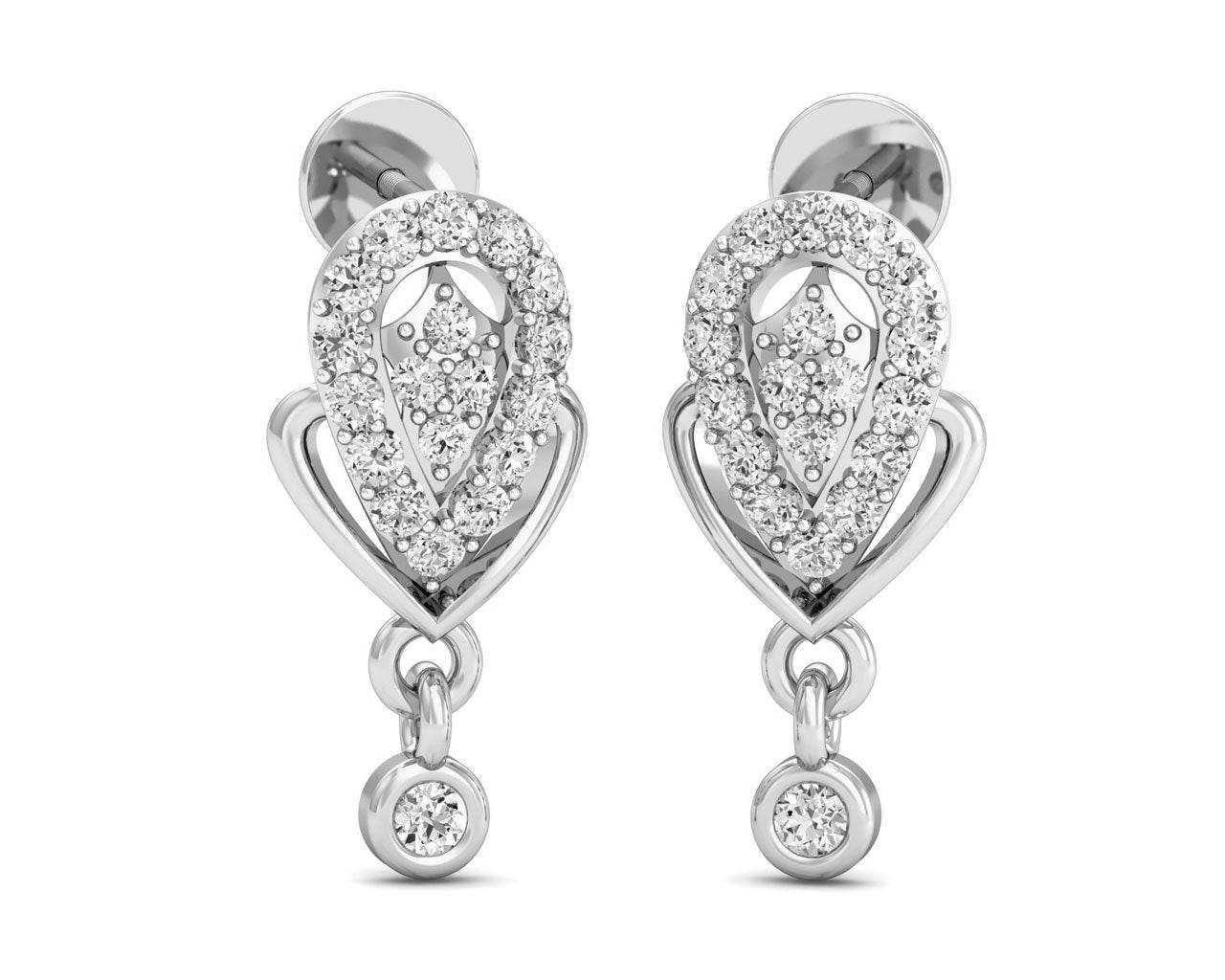 Penne Diamond Earrings in Gold - Jewelslane