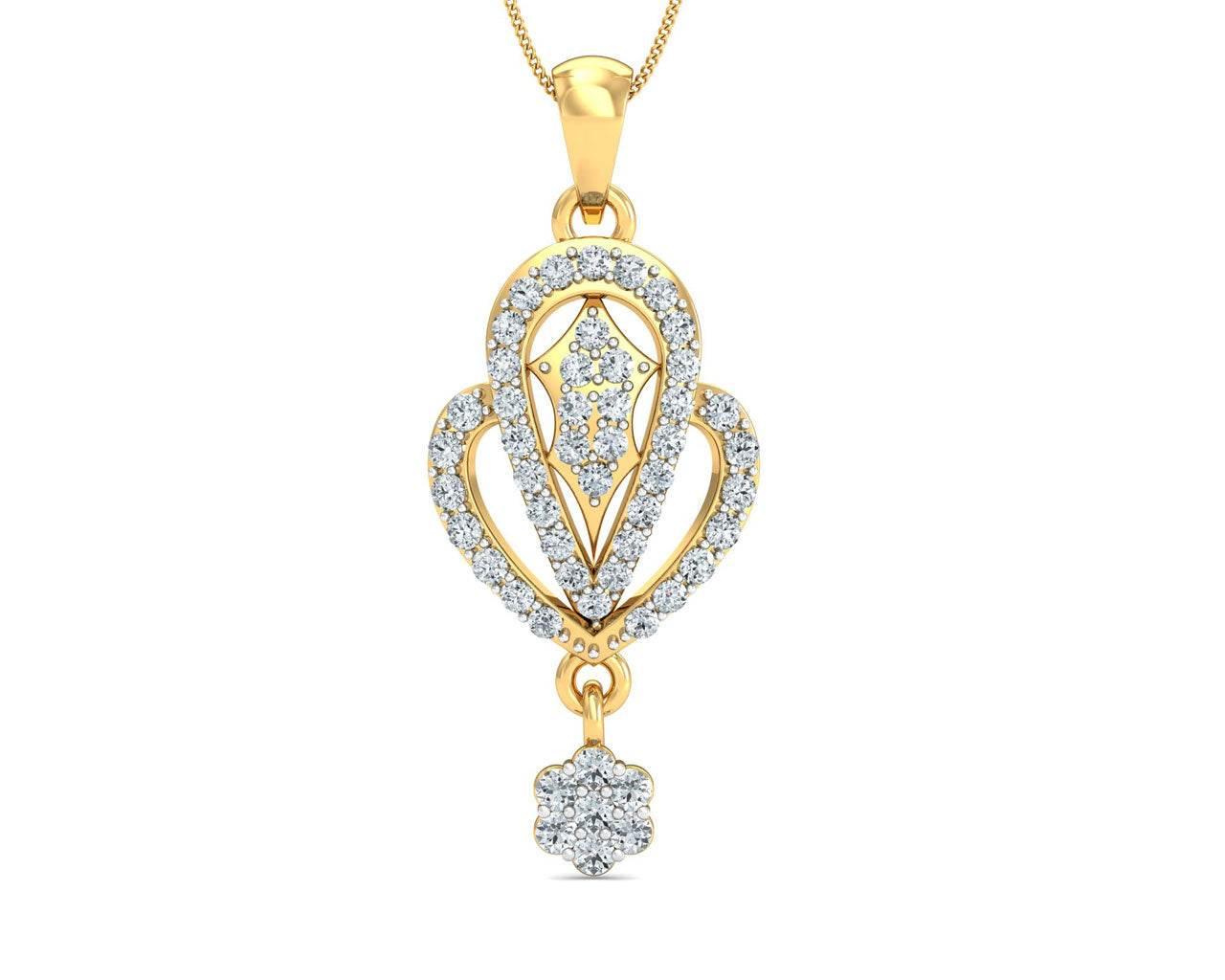 Penne Diamond Pendant in Gold - Jewelslane
