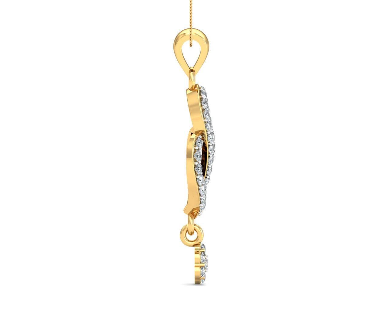 Penne Diamond Pendant in Gold - Jewelslane