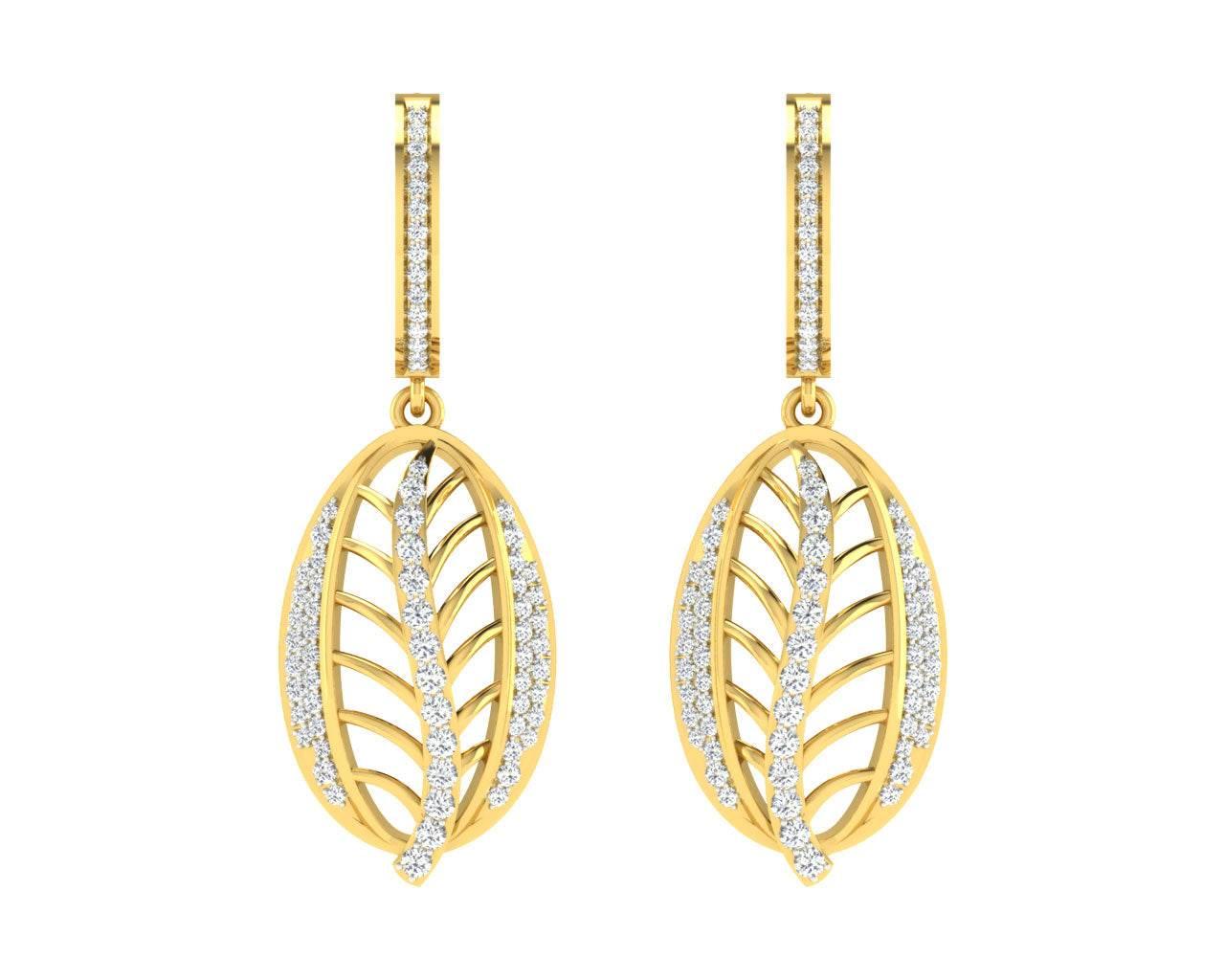 Perry Diamond Earrings in Gold - Jewelslane