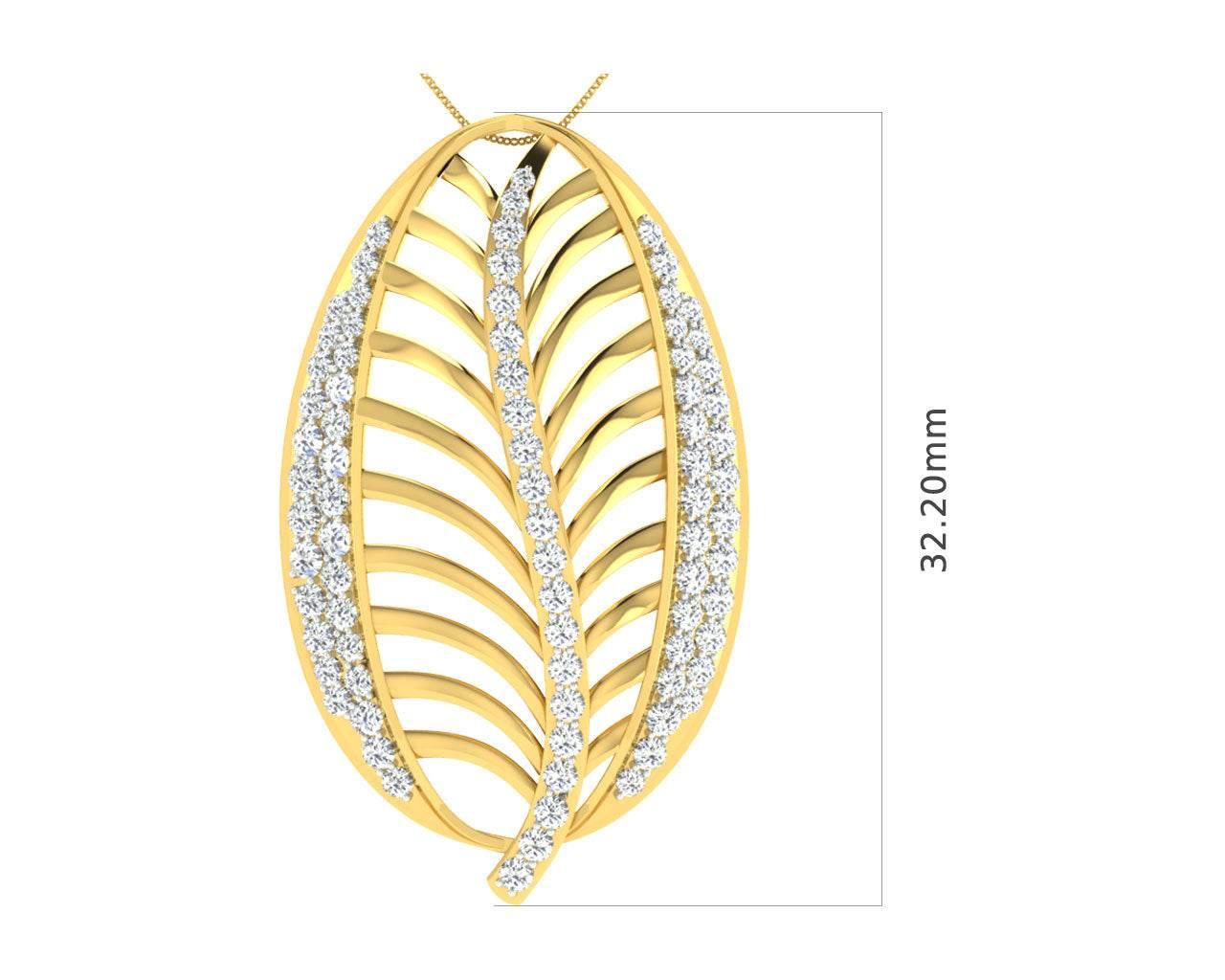 Perry Diamond Earrings & Pendant set in Gold - Jewelslane