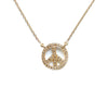 Peace Sign Pendant in Gold 18k - Jewelslane