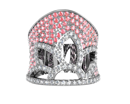 Pink Sapphires & Diamond Ring - Jewelslane