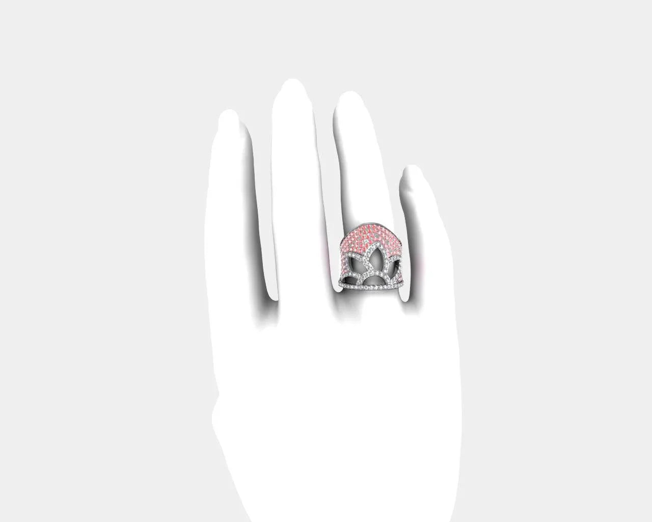 Pink Sapphires & Diamond Ring - Jewelslane