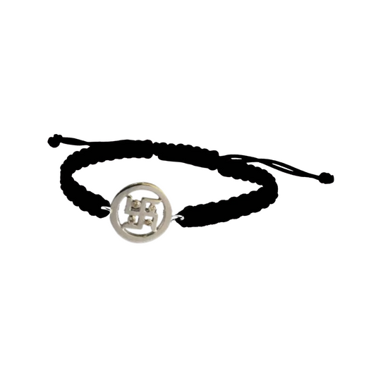 Gold Plated silver Swastika Rakhi - Jewelslane