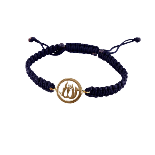 Allah Single Diamond Bracelet in Gold - Jewelslane
